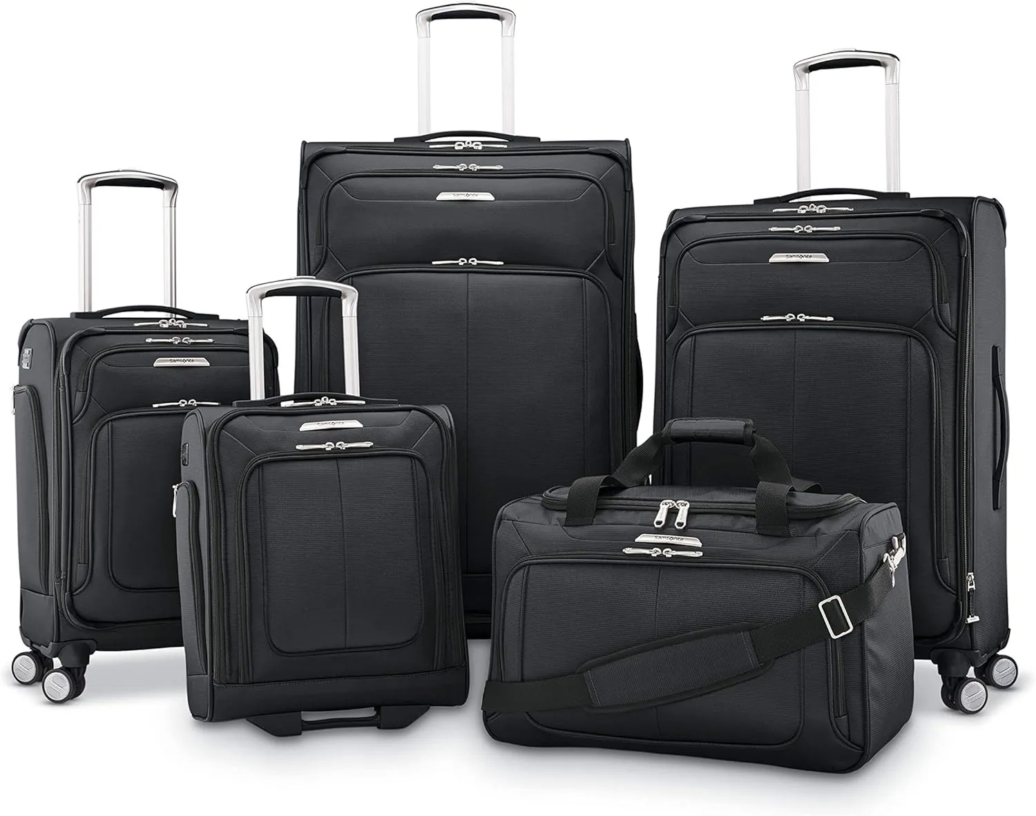 Samsonite Solyte DLX Softside Luggage, Midnight Black, Underseater