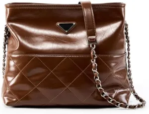 Satchel purse tote bag first layer cowhide versatile small square bag fashionable commuter shoulder bag(Black)