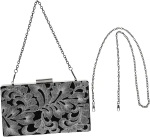 SOIMISS Handmade Embroidered Bag Women's Evening Clutch Chain Bag Small Size Scratch Versatile for Parties Daily Use