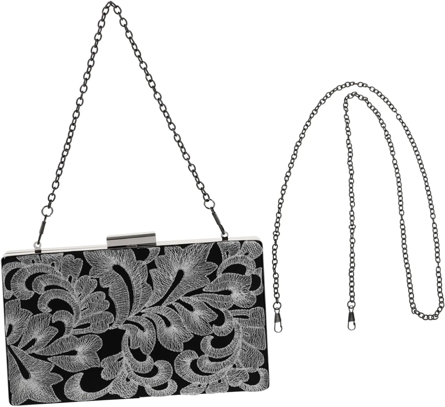 SOIMISS Handmade Embroidered Bag Women's Evening Clutch Chain Bag Small Size Scratch Versatile for Parties Daily Use