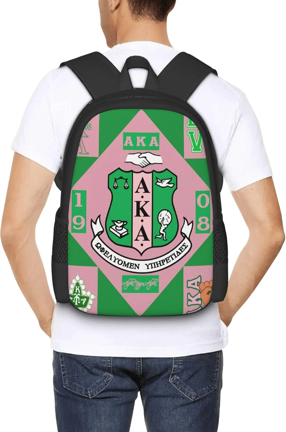 Sorority Multifunctional Backpack Large Travel Backpack for Men Women Computer Work Business Carry on Daypack