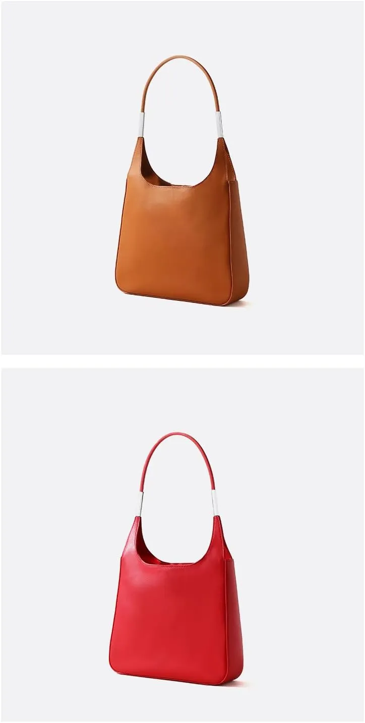 Spring Women's Leather Shoulder Bag Handbag Hobo Underarm Armpit Bag Versatile Stylish Chic Elegant Luxury Vintage