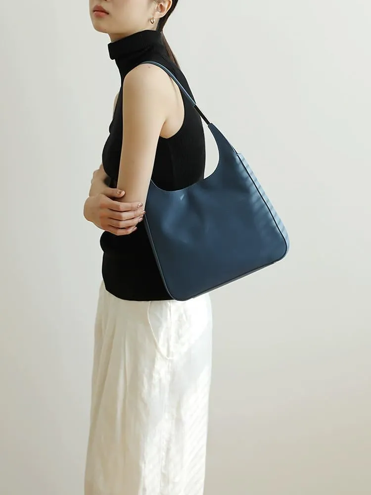 Spring Women's Leather Shoulder Bag Handbag Hobo Underarm Armpit Bag Versatile Stylish Chic Elegant Luxury Vintage