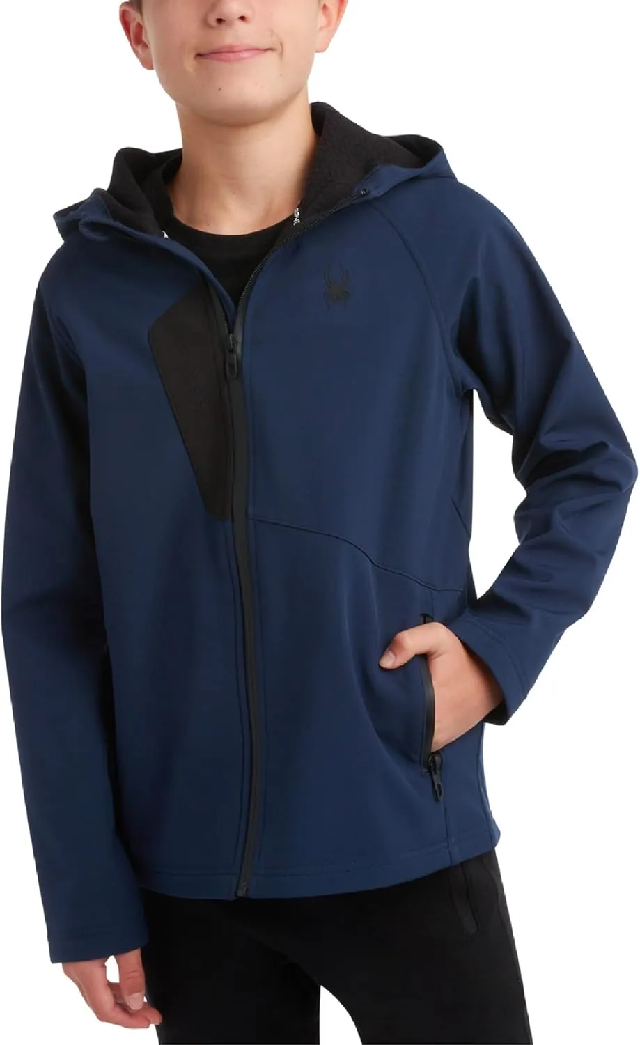 Spyder Boys' Soft Shell Jacket - Lightweight Fleece Lined Water and Wind Resistant Windbreaker Jacket for Boys (Sizes: 8-20)