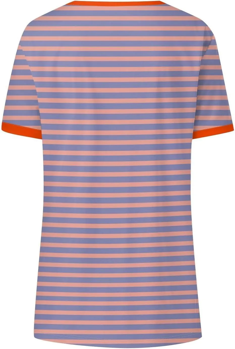 Summer Dresses for Women 2024 Short Sleeve Striped V Neck T Shirts Comfy Fit Daily Going Out Dressy Casual Tops