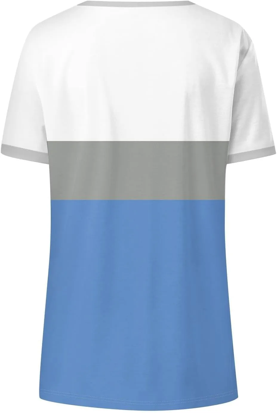 Summer Dresses for Women 2024 Short Sleeve Striped V Neck T Shirts Comfy Fit Daily Going Out Dressy Casual Tops