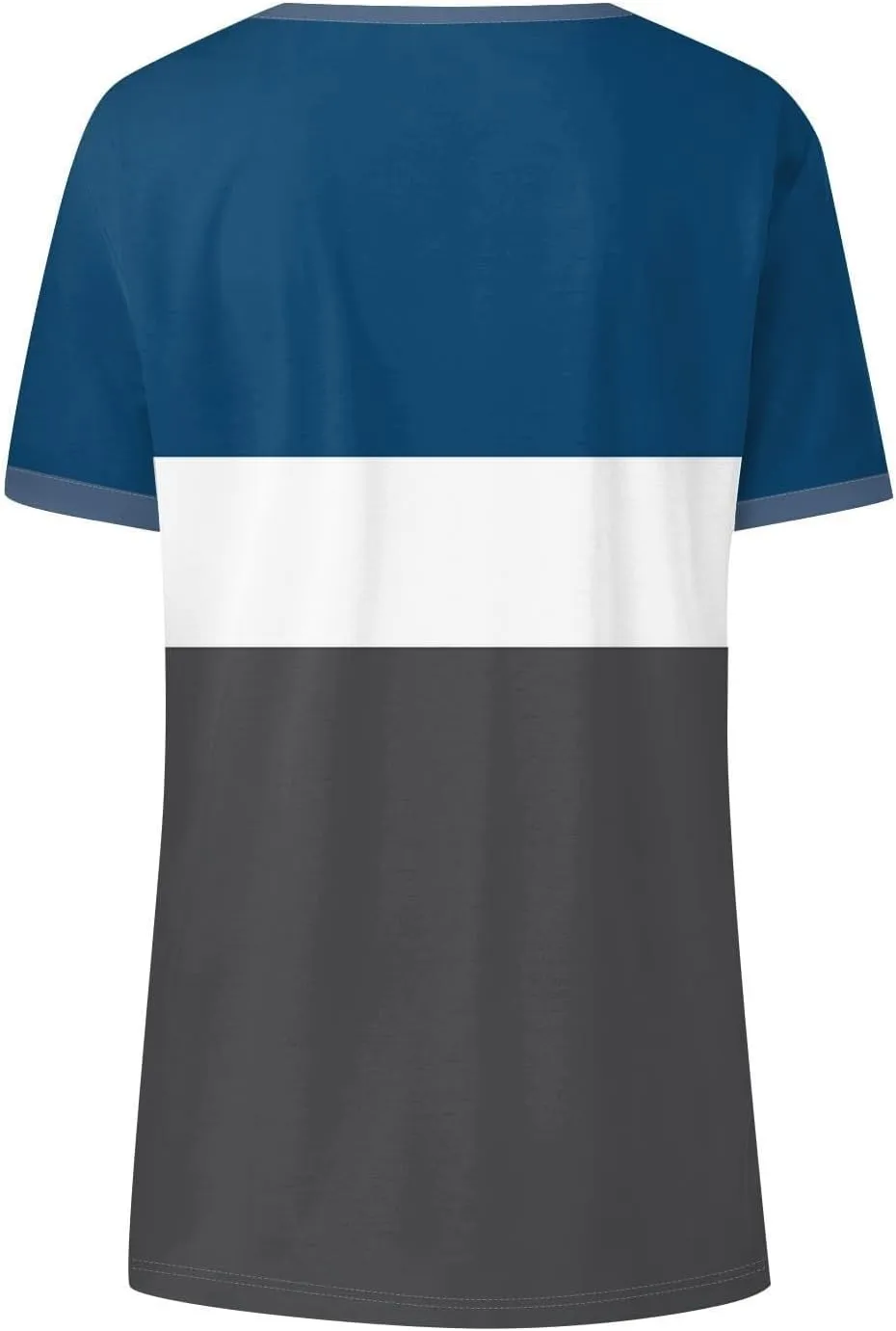 Summer Dresses for Women 2024 Short Sleeve Striped V Neck T Shirts Comfy Fit Daily Going Out Dressy Casual Tops