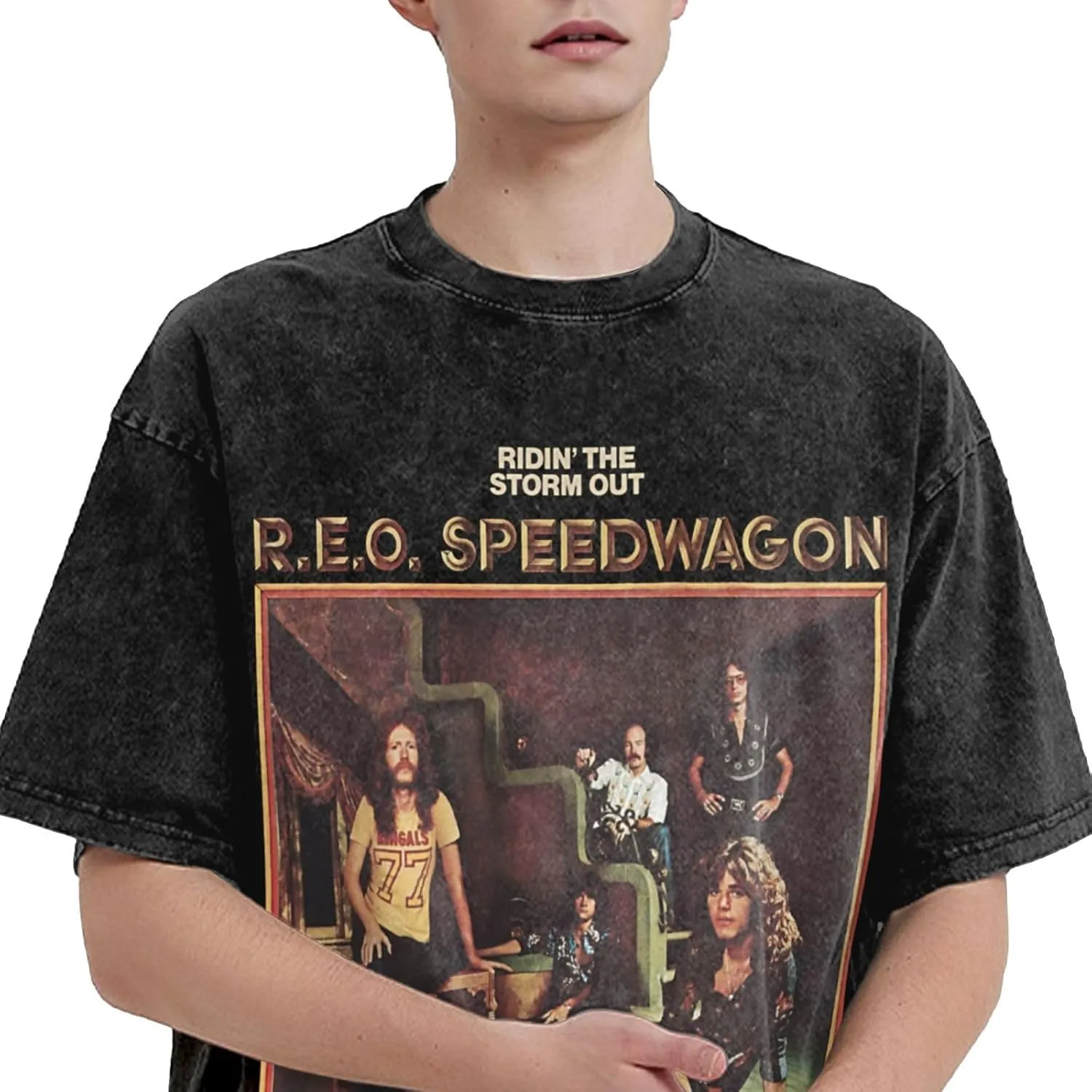 T-Shirt Men's Cotton Oversized for Unisex Short Sleeve Crew Neck Loose Tops