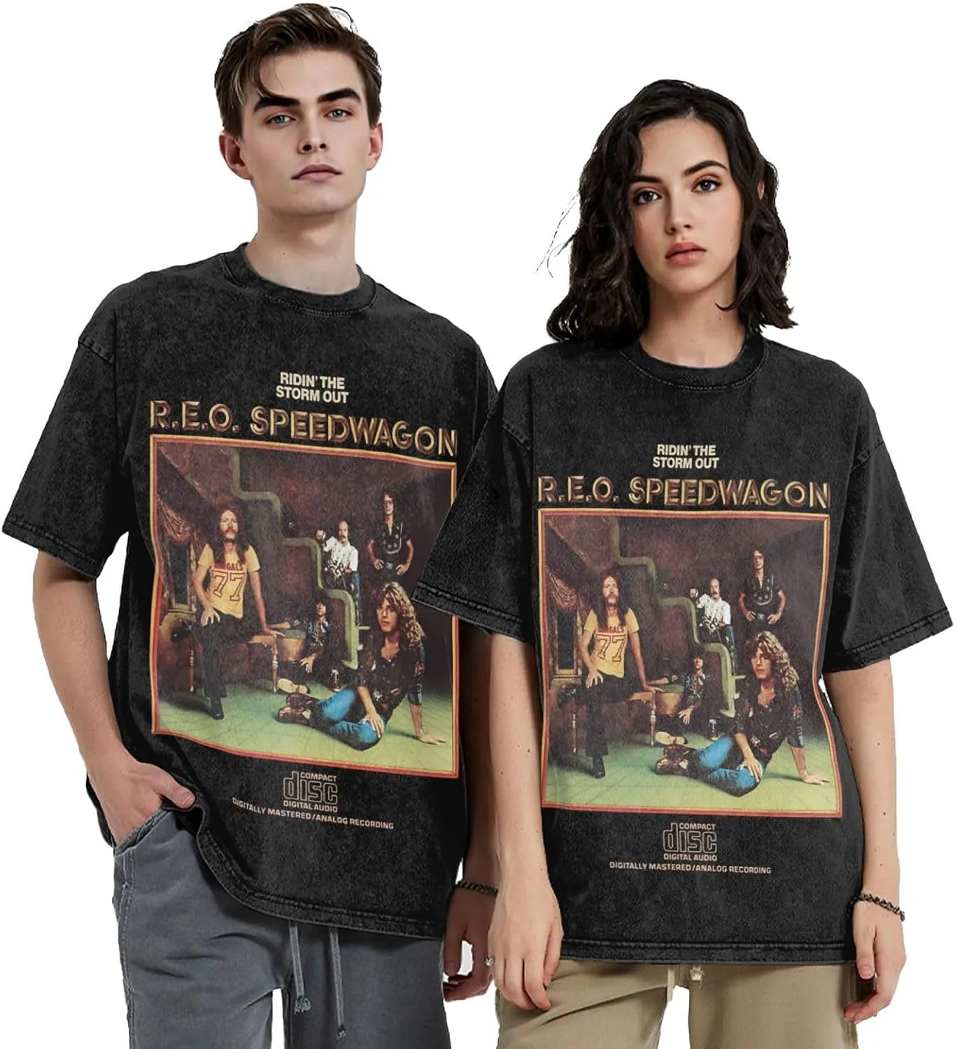 T-Shirt Men's Cotton Oversized for Unisex Short Sleeve Crew Neck Loose Tops