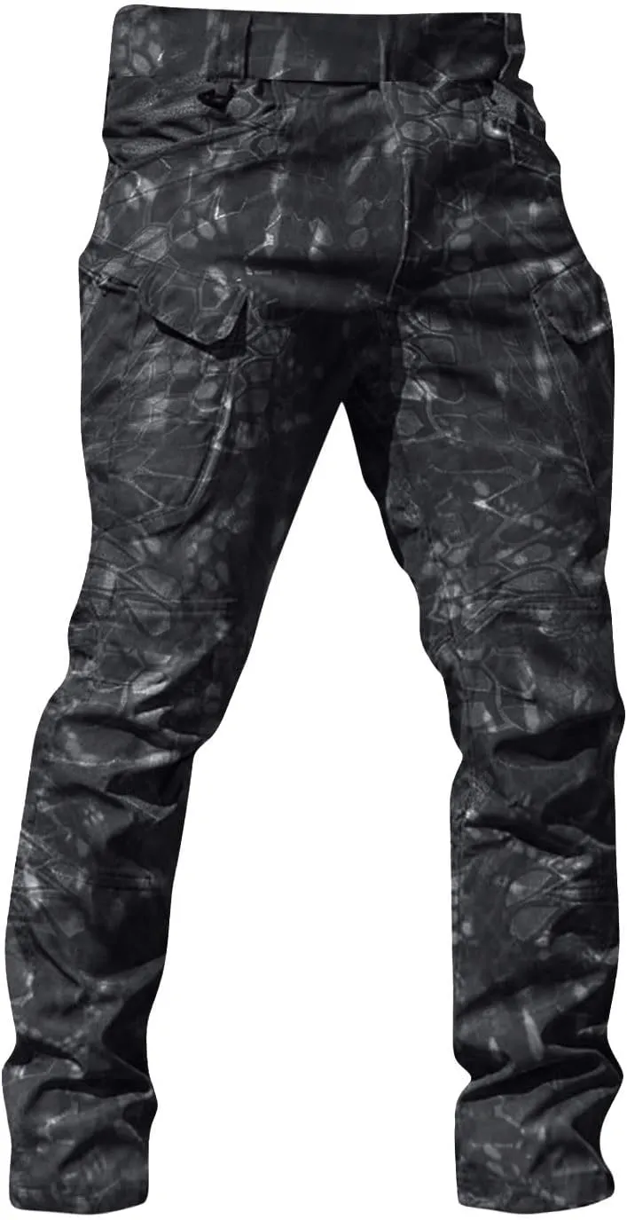 Tactical Pants for Men Slim Fit Stretch Work Pants Construction Cargo Hiking Cargo Pant Ripstop Waterproof Trousers
