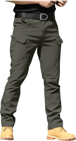 Tactical Pants for Men Slim Fit Stretch Work Pants Construction Cargo Hiking Cargo Pant Ripstop Waterproof Trousers