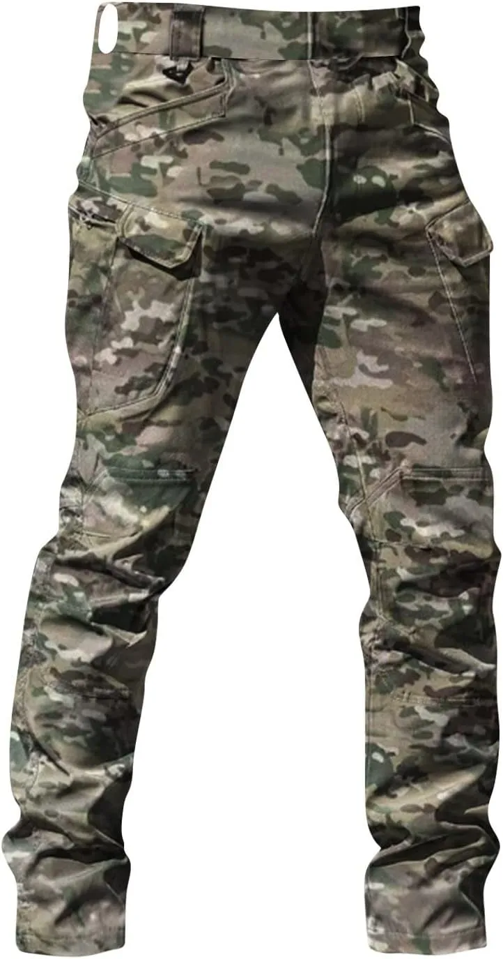 Tactical Pants for Men Slim Fit Stretch Work Pants Construction Cargo Hiking Cargo Pant Ripstop Waterproof Trousers