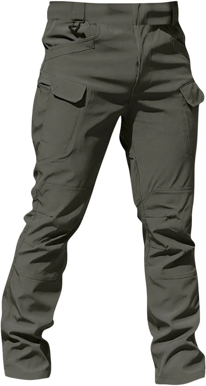 Tactical Pants for Men Slim Fit Stretch Work Pants Construction Cargo Hiking Cargo Pant Ripstop Waterproof Trousers
