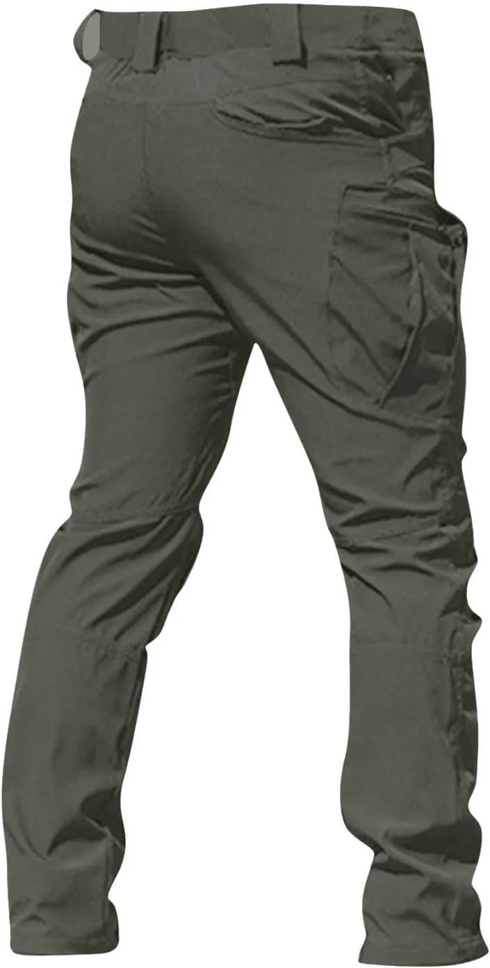 Tactical Pants for Men Slim Fit Stretch Work Pants Construction Cargo Hiking Cargo Pant Ripstop Waterproof Trousers