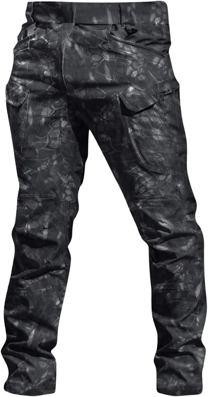 Tactical Pants for Men Slim Fit Stretch Work Pants Construction Cargo Hiking Cargo Pant Ripstop Waterproof Trousers