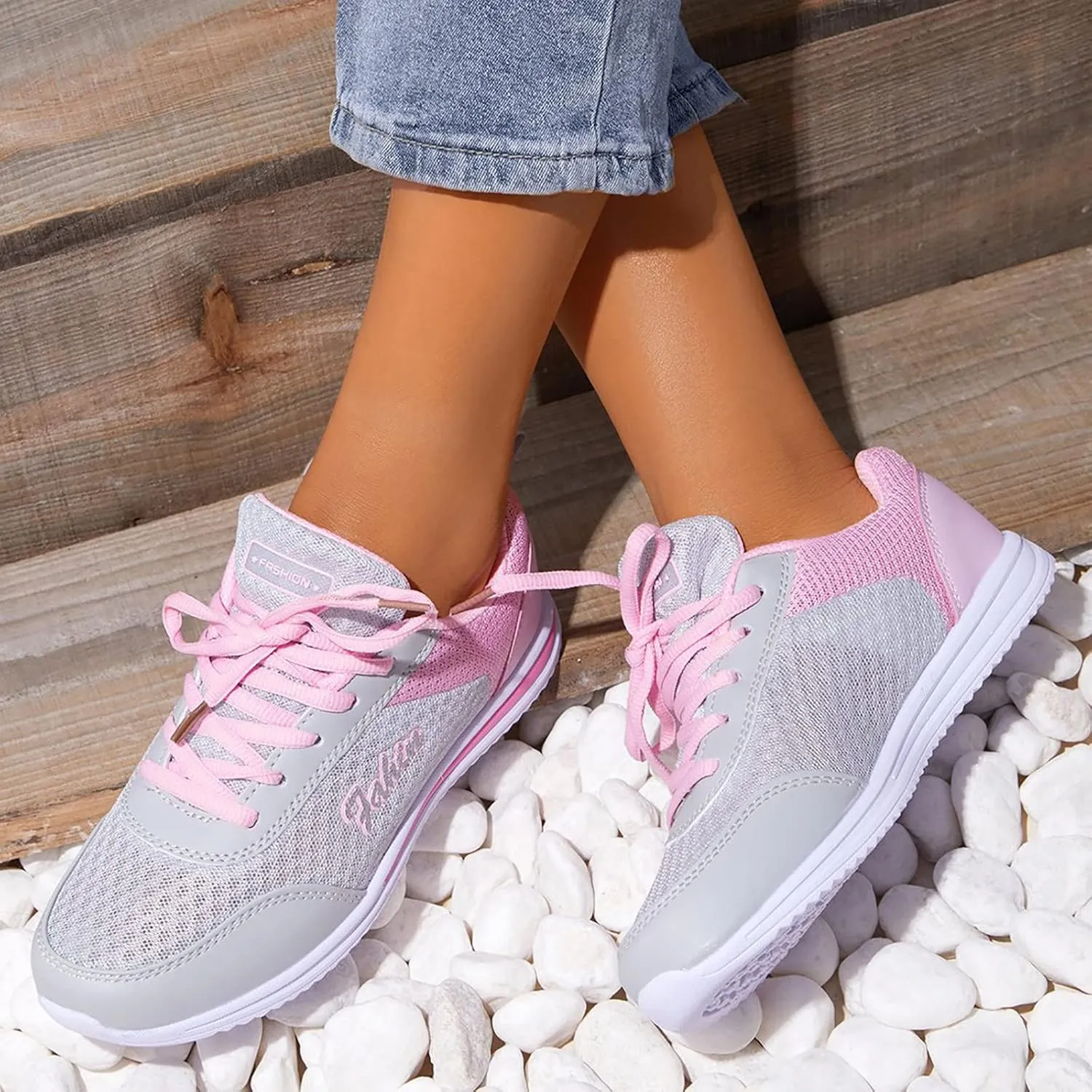 Tennis Shoes Womens High Top Casual Shoes Slip On Waterproof Sneakers Women's Soft Sole Mesh Comfort Orthopedic Slip On Tennis Shoe Trainers Shoe