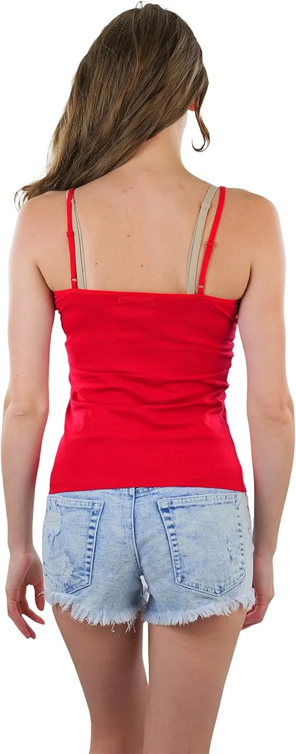 ToBeInStyle Women's Adjustable Spaghetti Strap Cropped Cami Tank