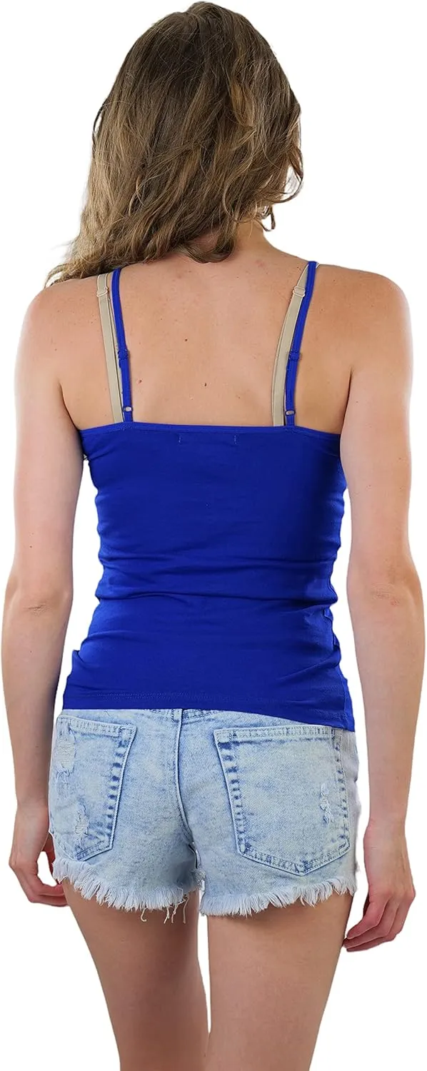 ToBeInStyle Women's Adjustable Spaghetti Strap Cropped Cami Tank
