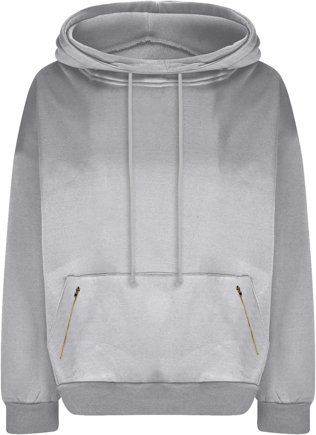 Top Coat for Women Long Sleeve Sweatshirts High Neck Hoodies Plain Daily Basic Tees Fall Dressy Casual Shirts