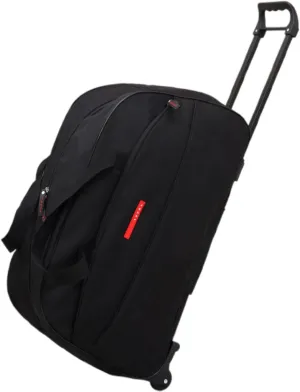 Travel Bag with Wheels, Foldable Garment Bag for Outdoor Travel, Business Trip, Black