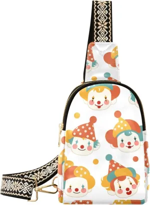 trendy Cartoon Cute Colorful Clown shoulder bag multipurpose large fanny packs for for hiking