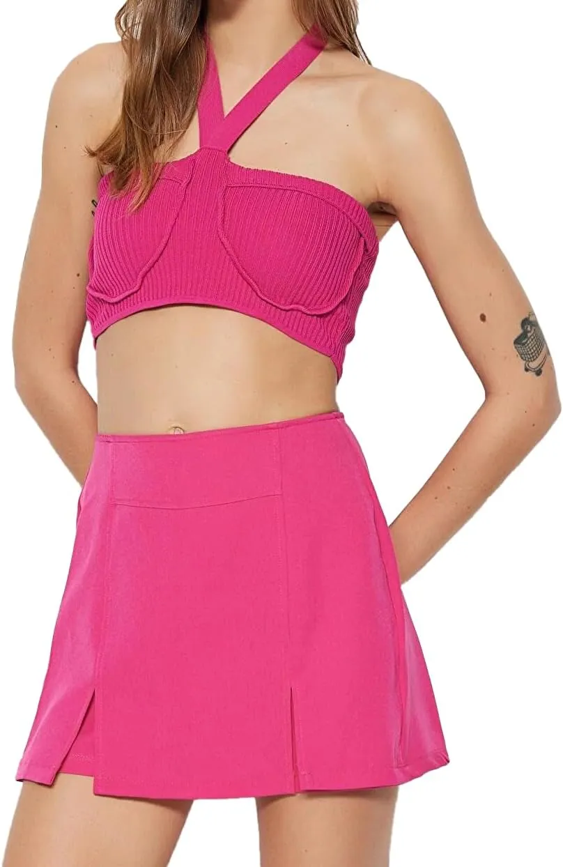 Trendyol Fashion Skorts for Women Casual Summer, Trendy Casual Mini Skirt Shorts Outfit