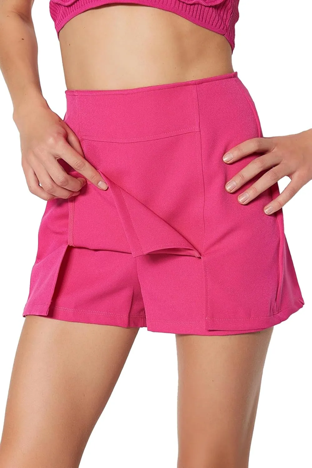 Trendyol Fashion Skorts for Women Casual Summer, Trendy Casual Mini Skirt Shorts Outfit
