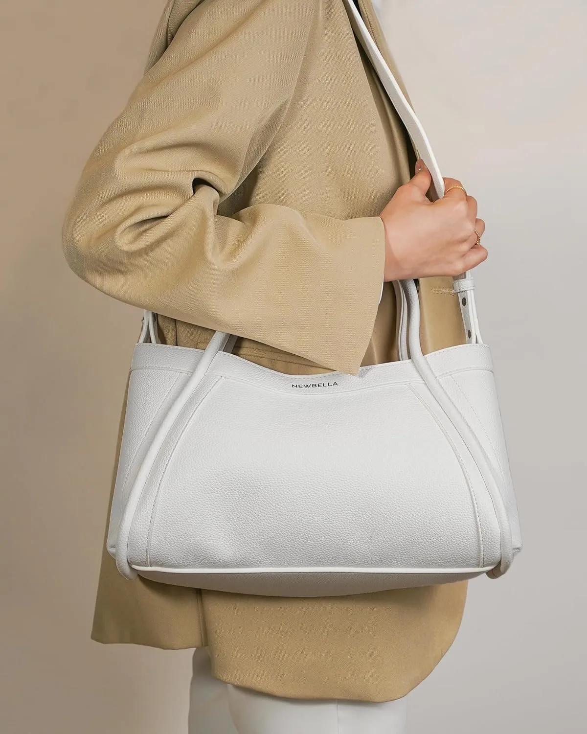 Vegan Leather Tote Bag for Women, Hobo Shoulder Bag, Crossbody Handbag with Matching Purse, Stylish Versatile