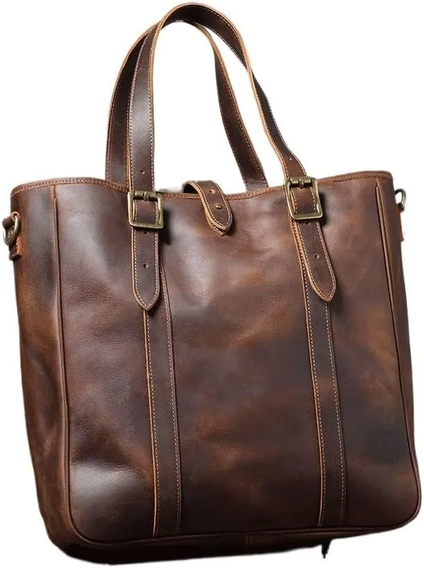 Vintage Classic Tote Tote Tote Crazy Horse Leather Crossbody Shoulder Bag