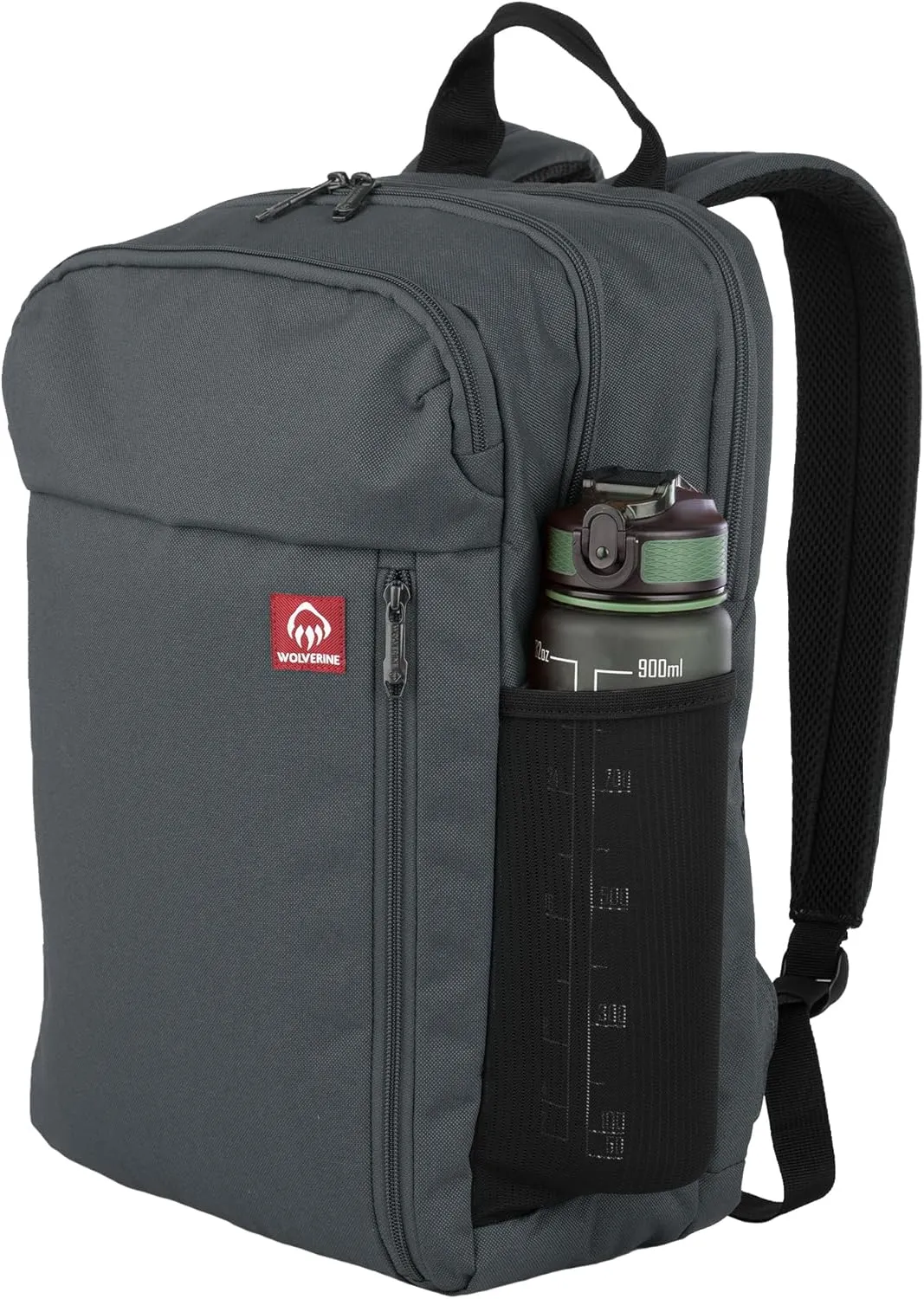 WOLVERINE Lightweight, Water Resistant Rugged Laptop Backpack for Travel or Work, Transit-Grey, 30L