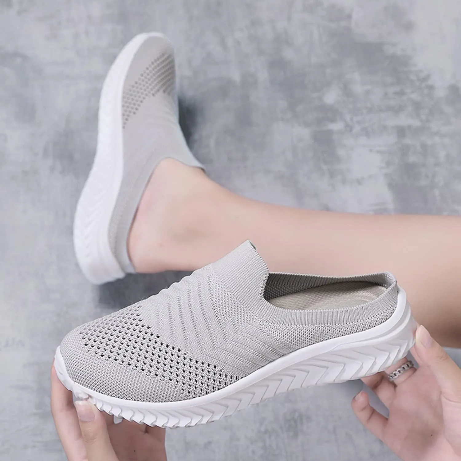 Woman Tennis Shoes Platform Slip On Sport Shoes Lightweight Breathable Mesh Sneakers Comfort Casual Walking Shoes