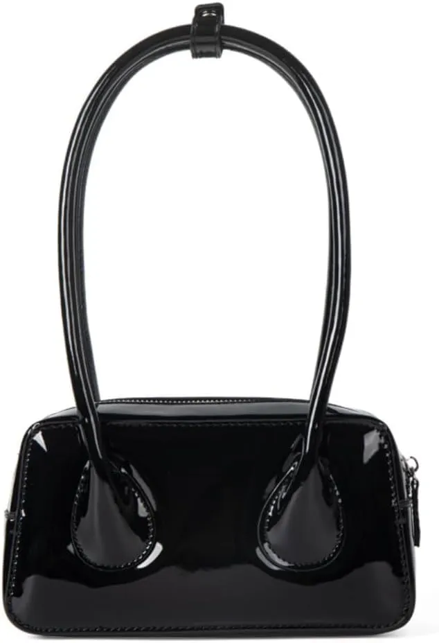 Women Patent Leather Shoulder Bag Top Handle Bag Cute Versatile Satchel Handbag Purses Aesthetic Underarm Bag