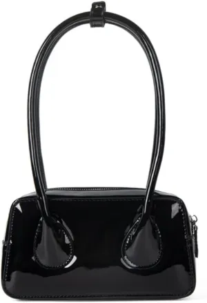 Women Patent Leather Shoulder Bag Top Handle Bag Cute Versatile Satchel Handbag Purses Aesthetic Underarm Bag
