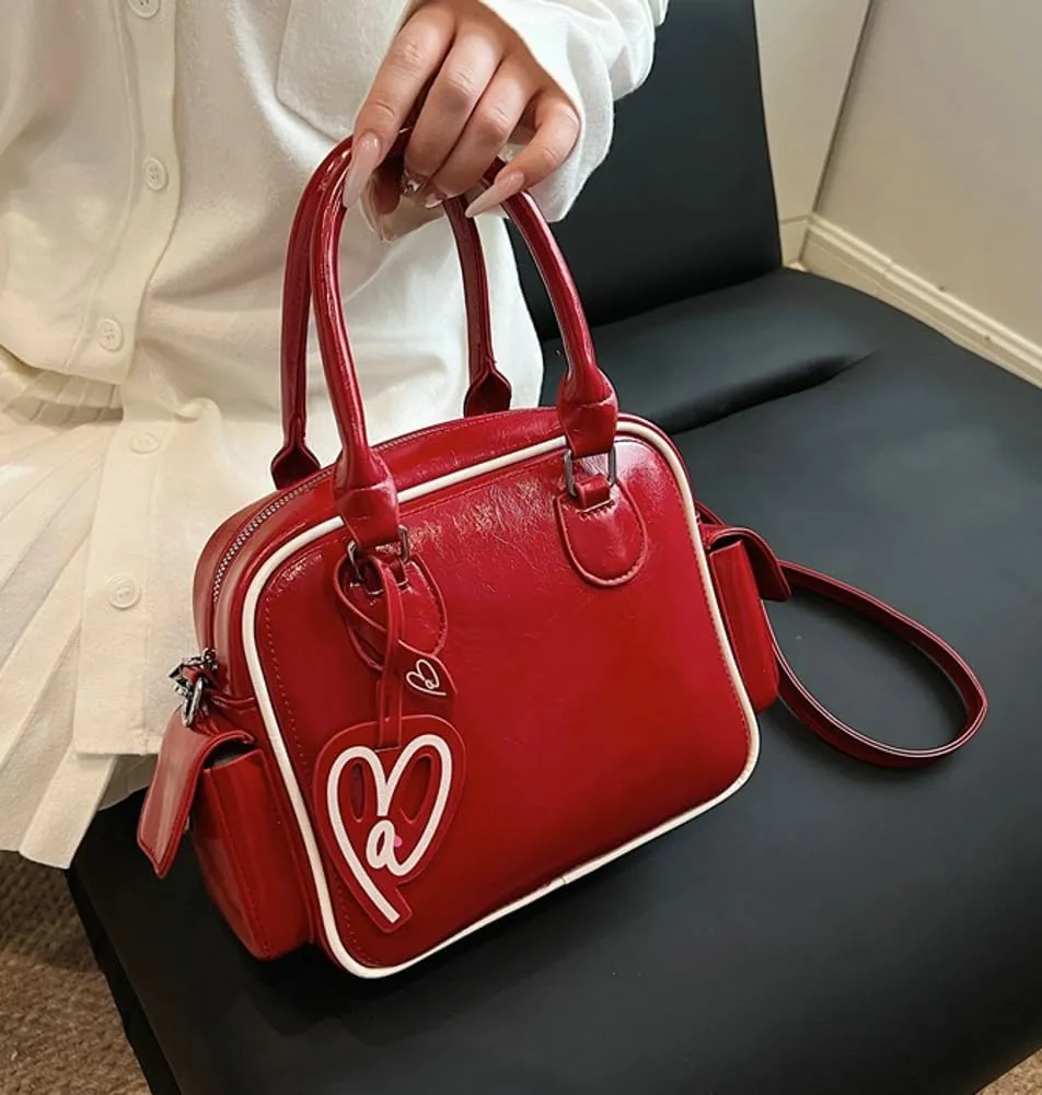 Women PU Leather Crossbody Bag Trendy Pillow Shoulder Purse Casual Satchel Travel Dating Work