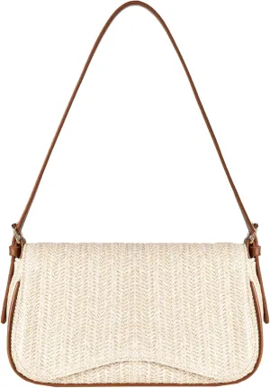 Women Shoulder Bag Trendy Small Purse Fashion Raffia Woven Handbag Wallet Stylish Hobo Versatile Zip Wallet