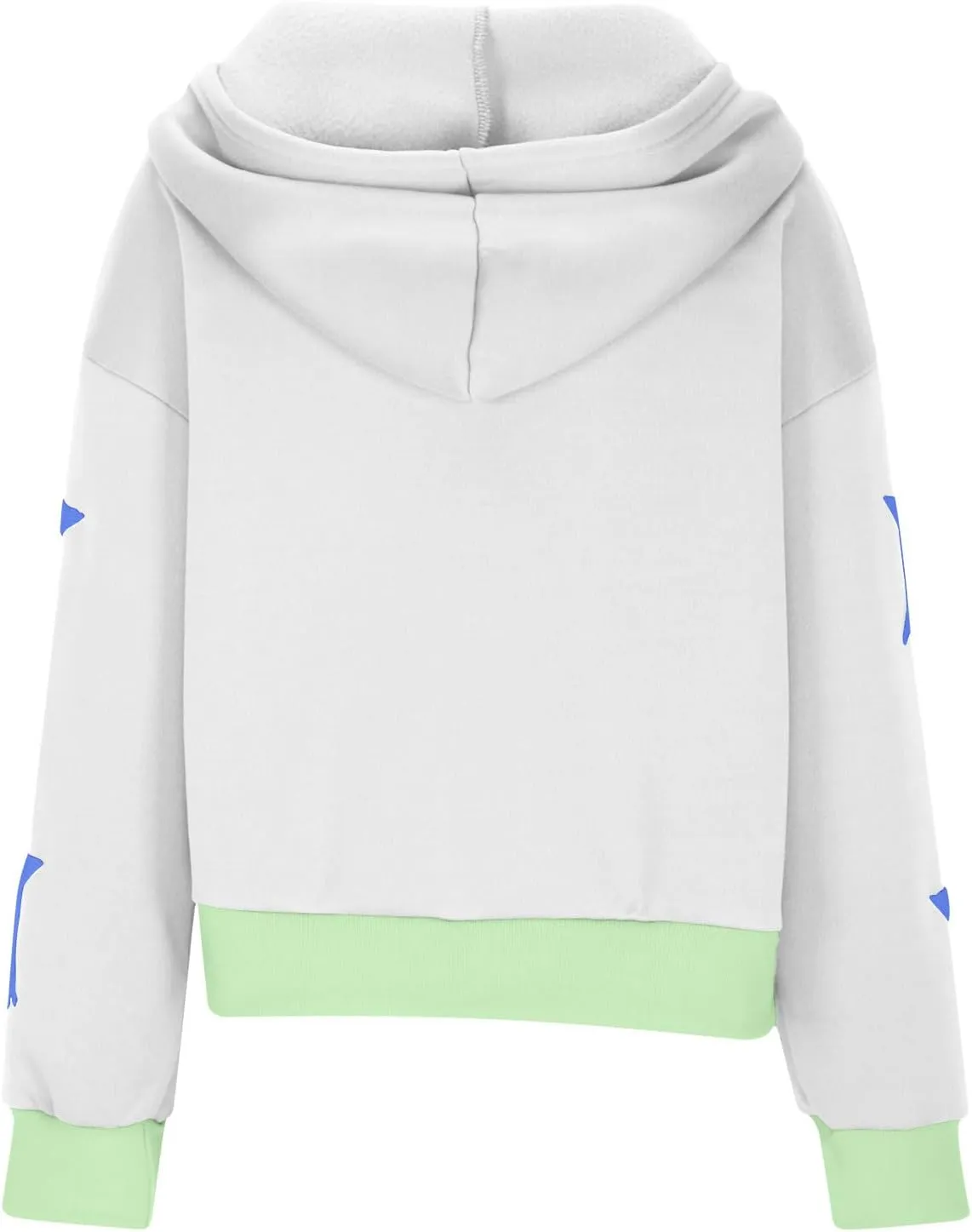 Womens Cropped Oversized Hoodies Long Sleeve Half Zip Pullover Sweatshirts 2024 Fashion Outfits Cute Y2K Clothes