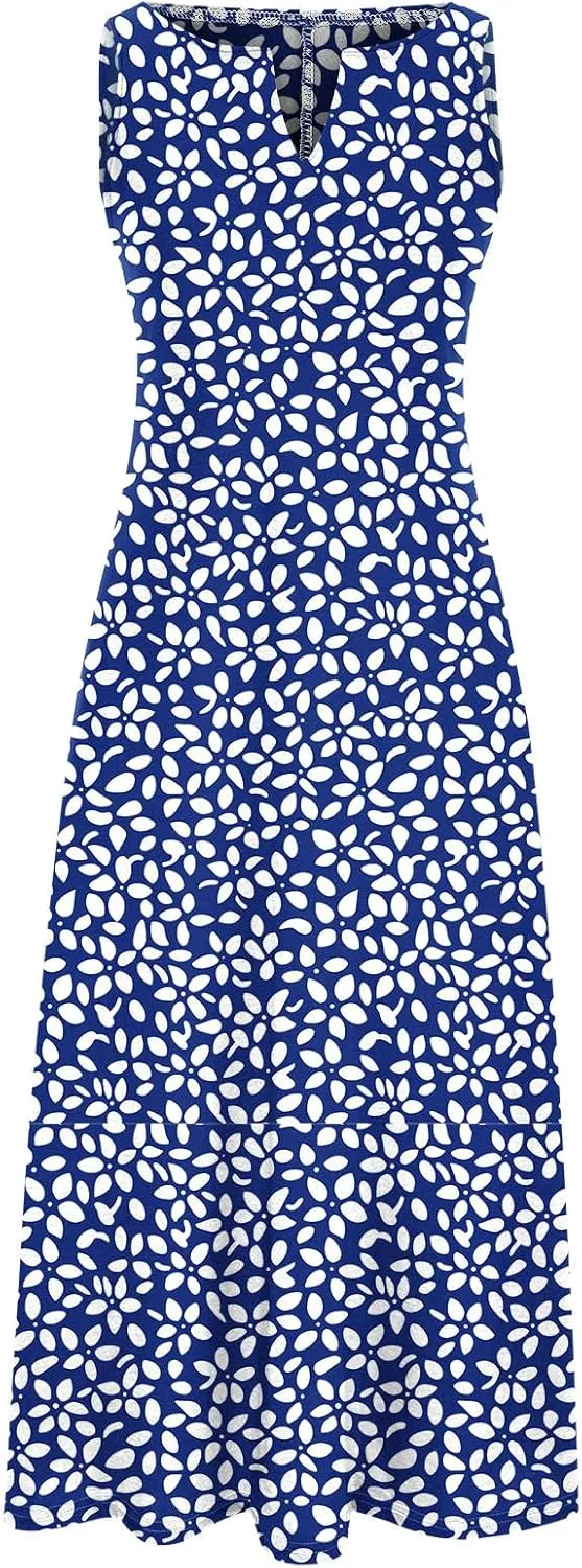 Womens Floral Maxi Dresses 2 Piece Set Sleeveless A Line Summer Beach Wedding Guest Dress with Cardigan 2025 Trendy
