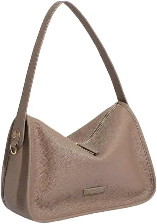 Women's Genuine Leather Shoulder Crossbody Bag Togo Handbag Underarm Armpit Pillow Bag Hobo Versatile Casual Clutch Chic