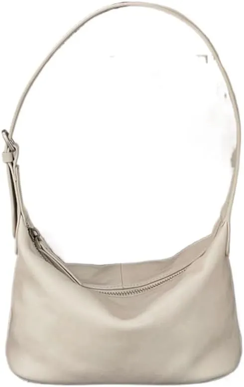 Women's Leather Cowhide Shoulder Crossbody Dumpling Bag Versatile Hobo Handbag Underarm Pillow Bag Elegant Chic Stylish