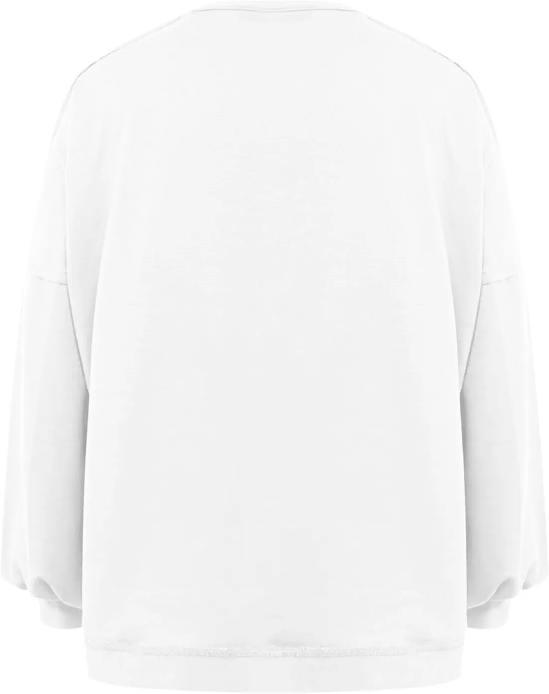 Womens Long Sleeve Crop Hoodie Crew Neck Drop Shoulder Sweatshirts Solid Loose Casual Pullover Trendy Going Out Tops