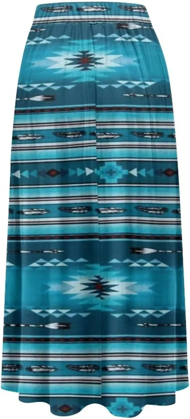 Women's Midi Skirt Elastic Pleated Long Skirts for Women Trendy with Pocket s-2xl