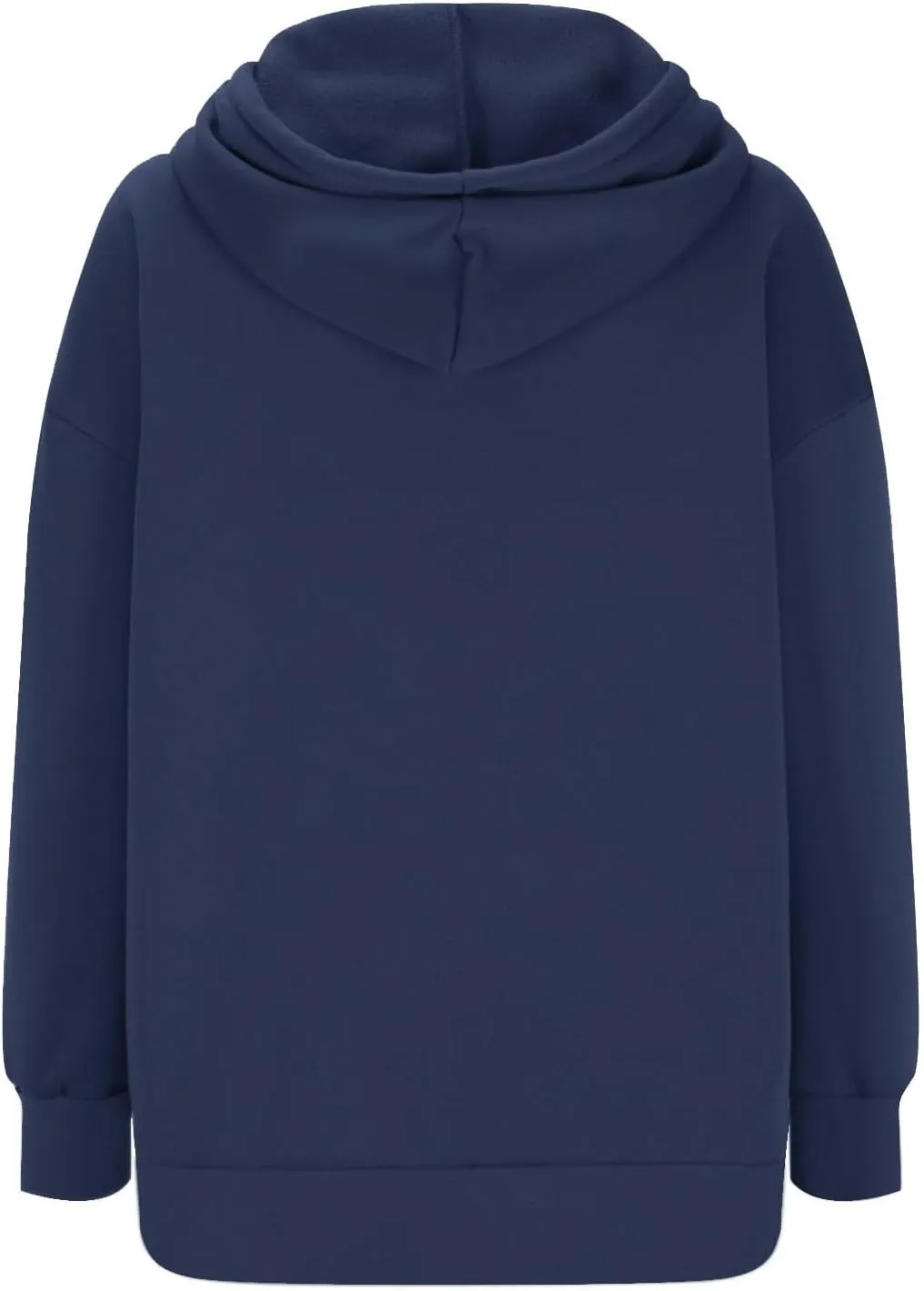 Womens Oversized Solid Color Hoodies Loose Drawstring Long Sleeve Pocket Sweatshirts Fall Winter Casual Pullover