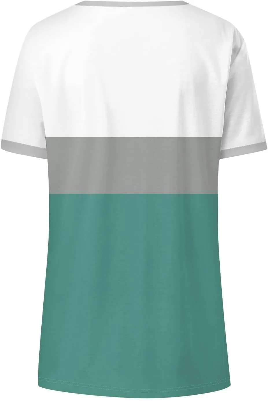 Womens Summer Tops Striped V Neck Short Sleeve T Shirts Casual Loose Fit Basic Tees Trendy Cute Dating Work Blouses
