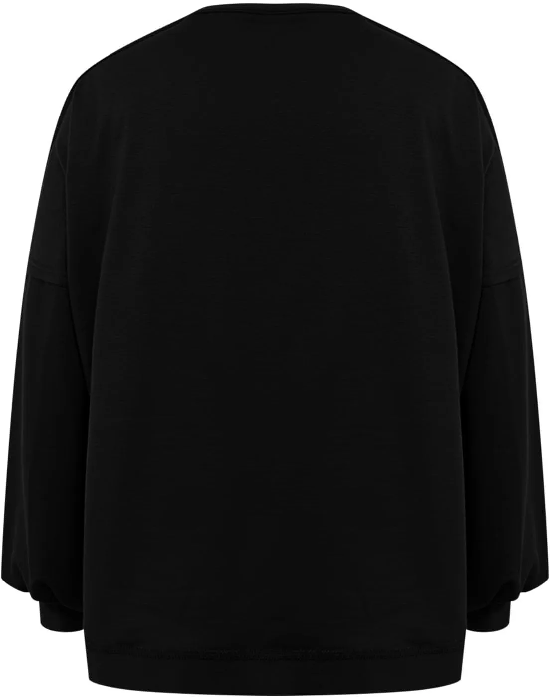 Womens Sweatshirts Cropped Puff Long Sleeve Pullover Hoodie Trendy Drop Shoulder Top Fall Daily Casual Clothes