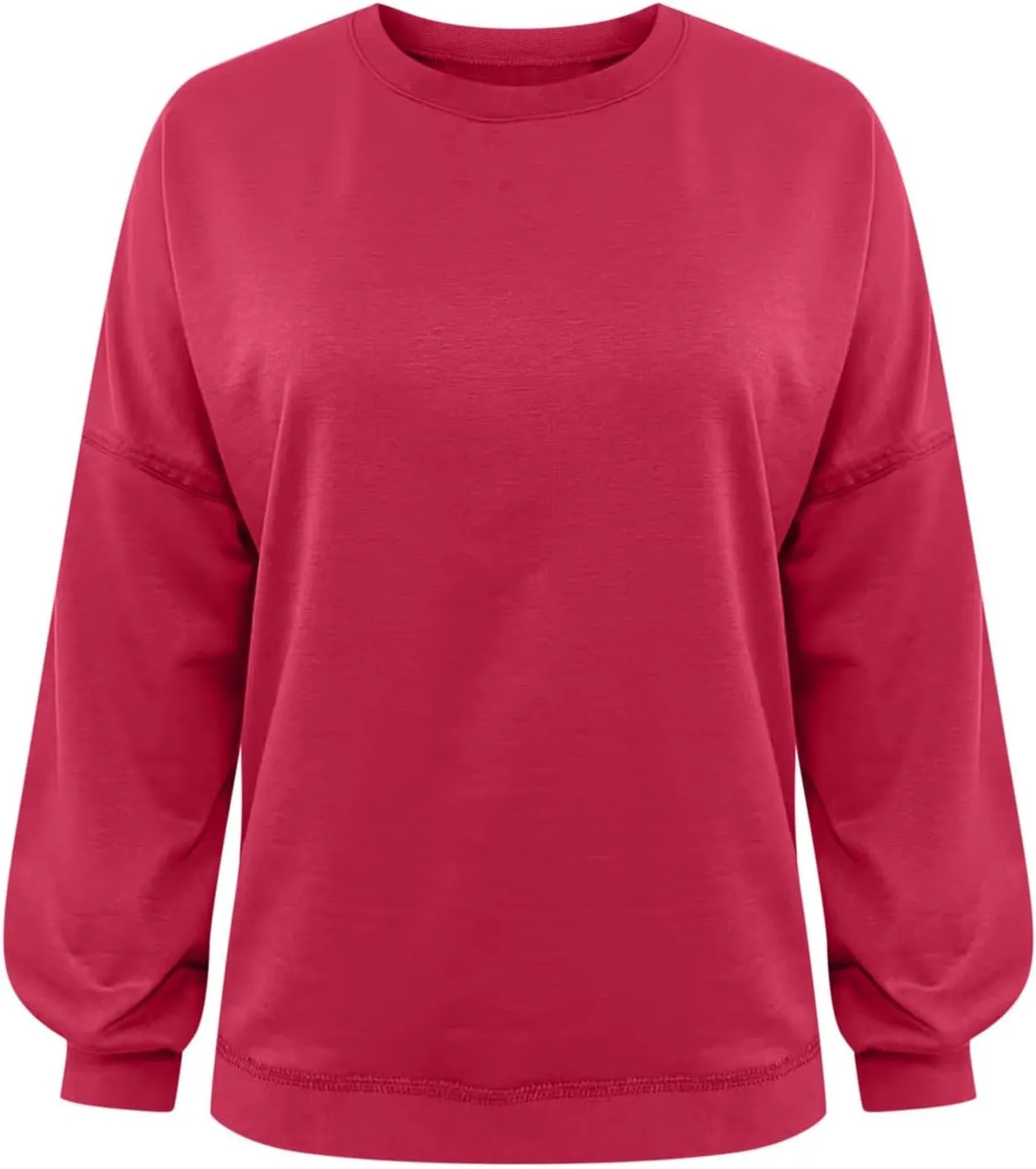 Womens Sweatshirts Cropped Puff Long Sleeve Pullover Hoodie Trendy Drop Shoulder Top Fall Daily Casual Clothes