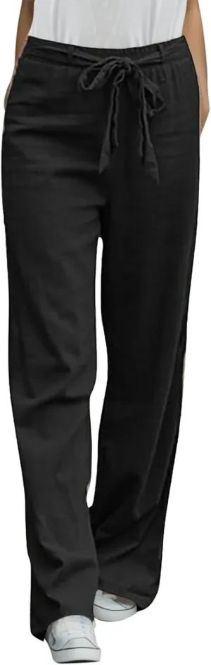 Women's Wide Leg Sweatpants Winter Wide Vacation Trousers with Pockets Straight Leg Wide Leg