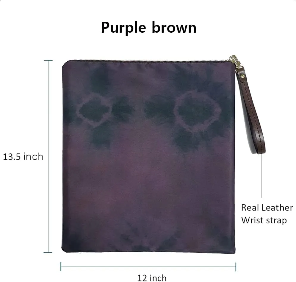 Wristlet Clutch Bag Two-Sided Fold Over Clutch For Women Tie-Dye Pattern Casual Clutch, Oeko-Tex Certified Vegan Leather