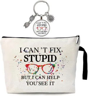 ZHANTUONE Optometrist Cosmetic bag keychain pendant Set, Optometrist Eye Doctor Vision Gifts, Optometrist Graduation Gifts