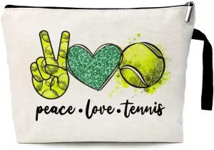 ZHANTUONE Peace Love Tennis Cosmetic Kit - Survival Essentials for Tennis Enthusiast
